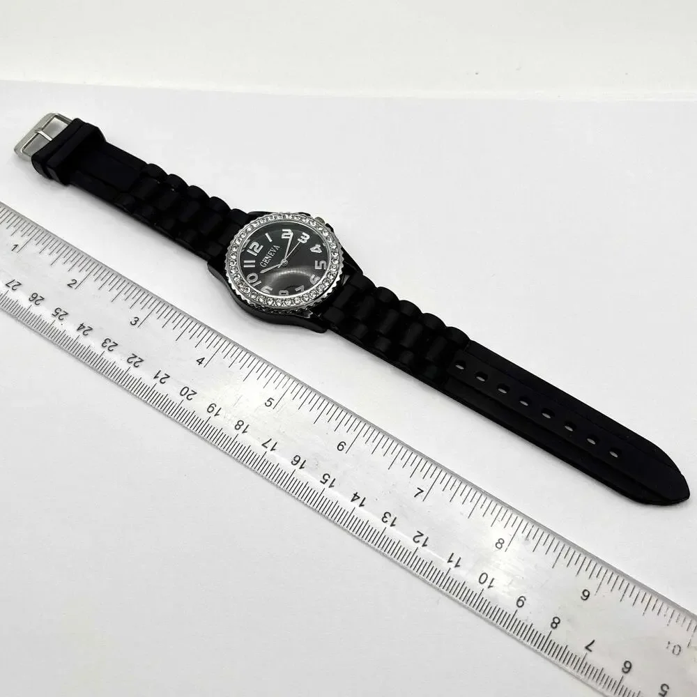 Silver & Black Men's Watch